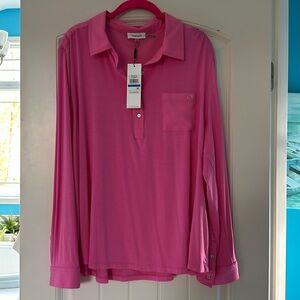 Calvin Klein soft stretchy pink shirt